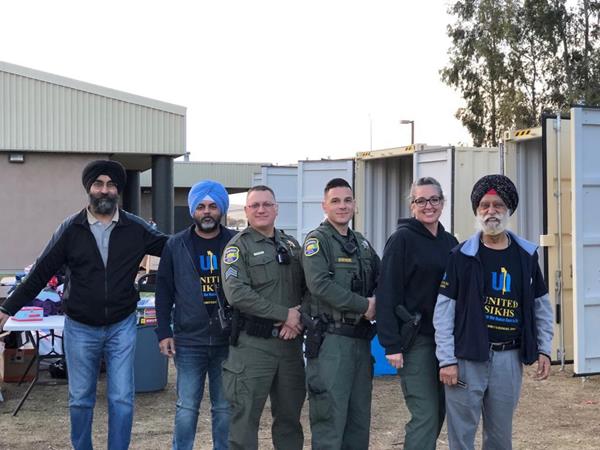 UNITED SIKHS Volunteers Deliver Humanitarian Aid to Butte County Sheriff's Office 