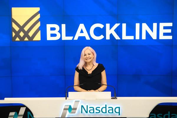 Therese Tucker, BlackLine Founder, Chief Executive Officer, Rings The Nasdaq Stock Market Opening Bell