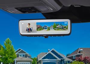Gentex Aftermarket Full Display Mirror with Dual-Camera Inputs