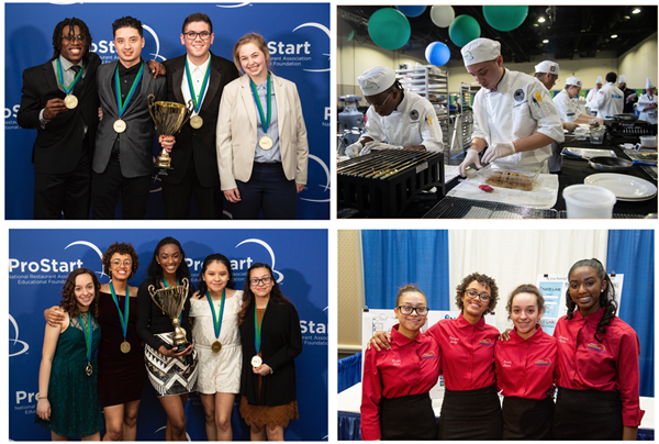 After months of practice and state competitions, Herndon Career Center from Raytown, Missouri won first place in culinary arts and Wilbur Cross High School from New Haven, Connecticut won first place in restaurant management, outscoring teams from across the nation and around the world to win the 2018 National ProStart Invitational – the nation’s premier high school culinary arts and restaurant management competition hosted by the National Restaurant Association Educational Foundation.