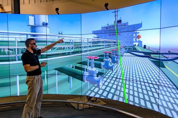 Mechdyne Corporation custom virtual reality simulation displayed on an ARC