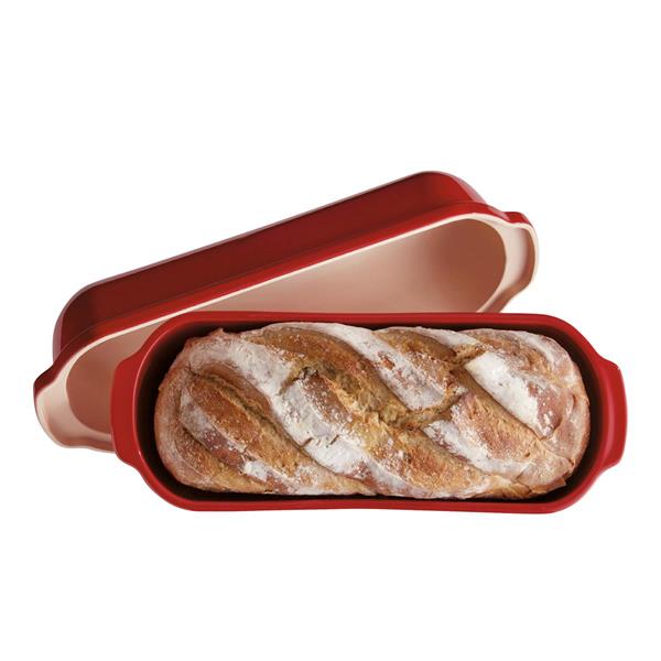 The new Emile Henry Long Covered Baker create delicious bread with soft, chewy interiors and crusty, flavorful exteriors.