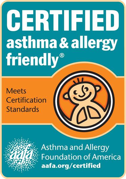 Certified asthma & allergy friendly logo