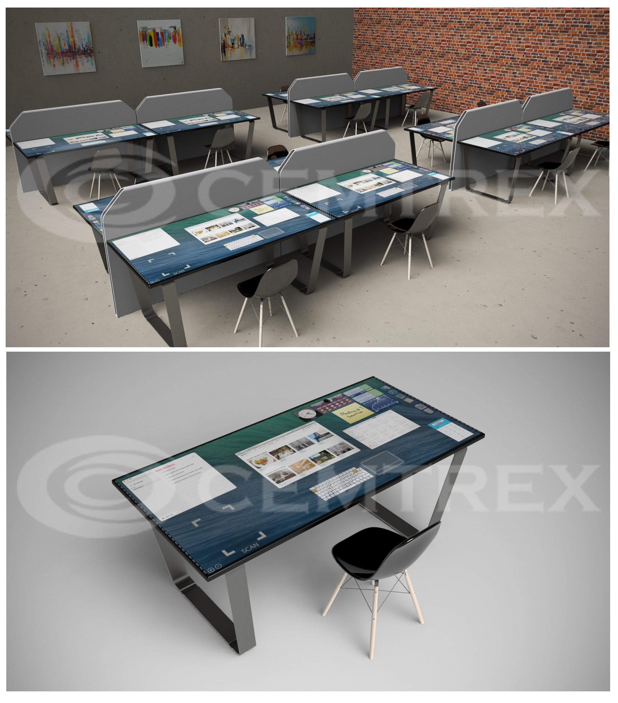 Cemtrex Concept Smart Desk Design