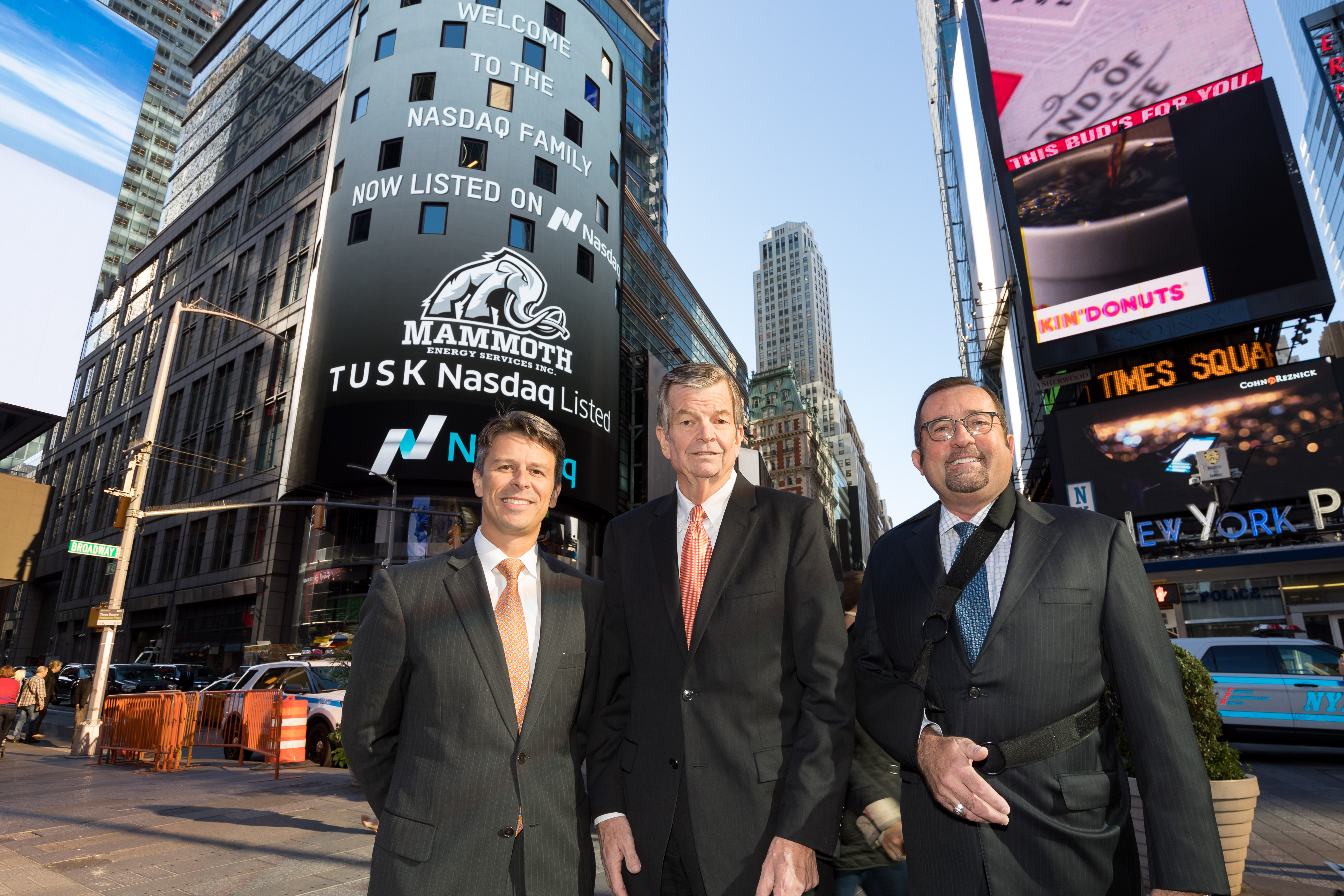 Mammoth Energy Services, Inc. (Nasdaq: TUSK) Rings The Nasdaq Stock Market Opening Bell in Celebration of its IPO