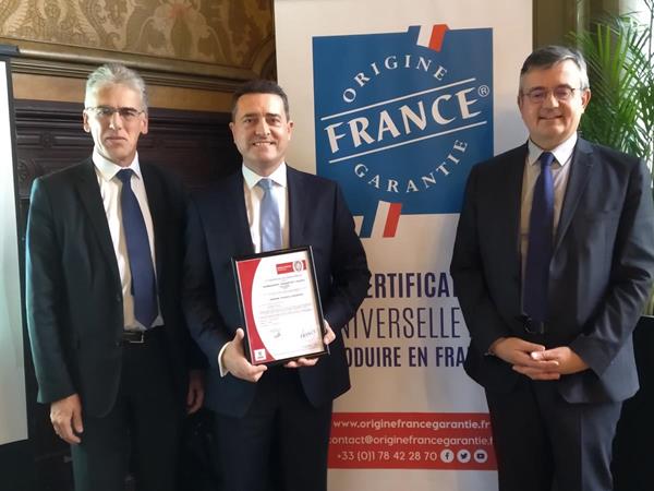 Awarding the ‘Guaranteed French Origin’ Certification