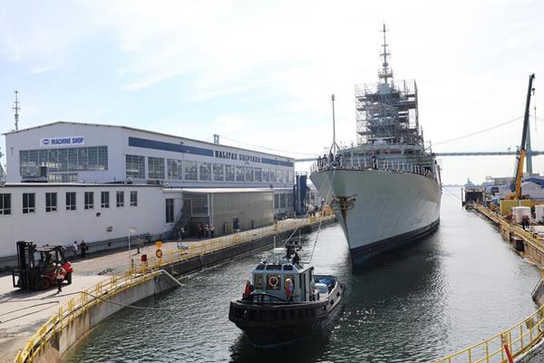 HMCS Montreal at Halifax Shipyard