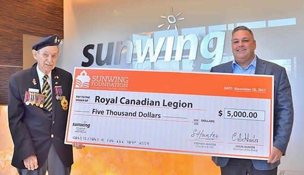 Sunwing Remembrance Day Donation