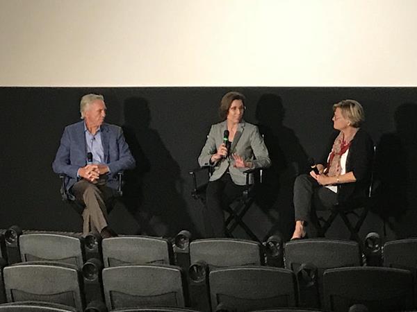 The panel discussion was moderated by Charles Stuart, Director of “Into the Light” and included Dr. Barbara Van Dahlen, Founder and President of the Give an Hour and Dr. Diane Hoekstra, Give an Hour/Healthy Minds Fairfax Provider.
