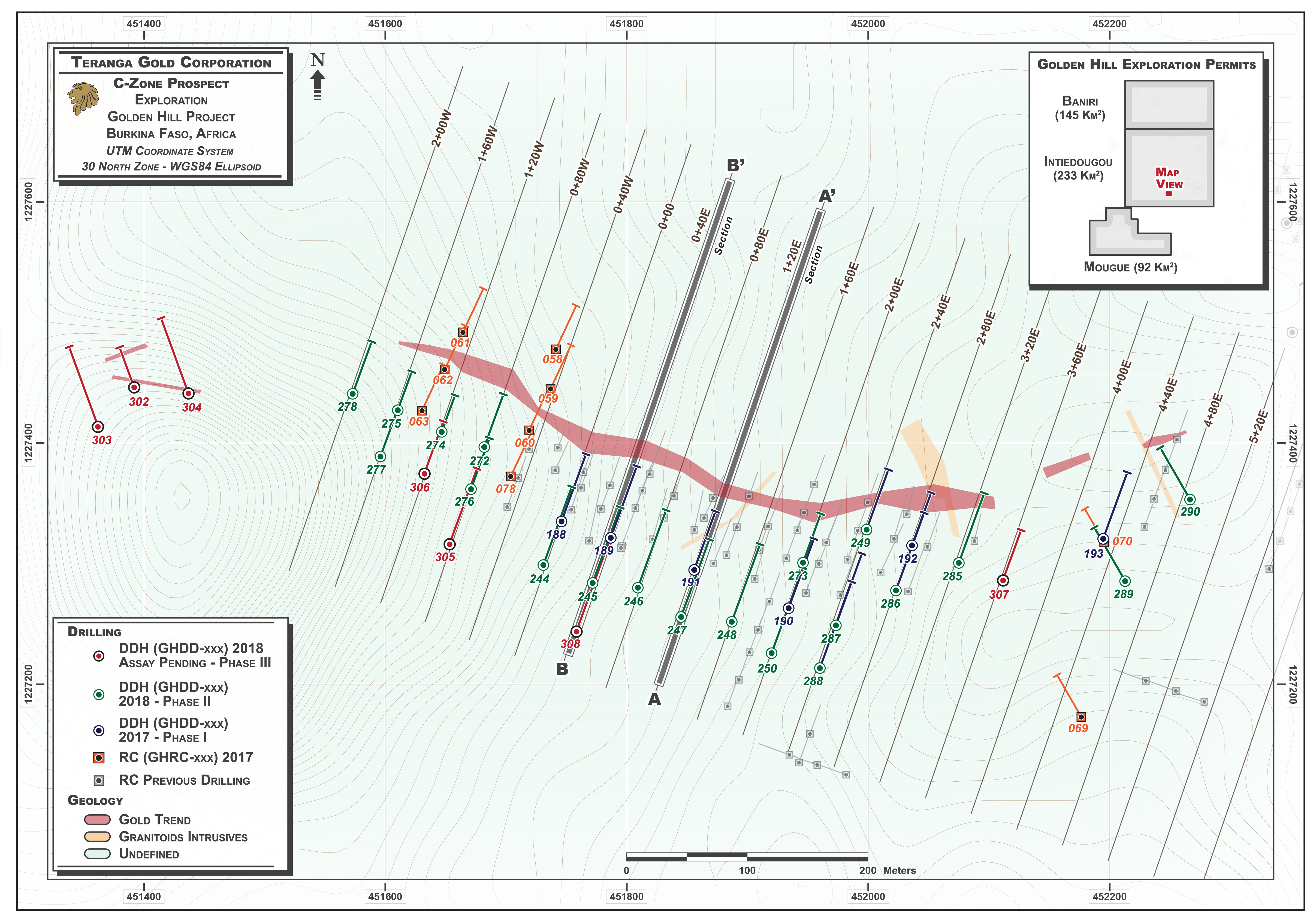 Figure 2 - C-Zone Prospect Drill Plan