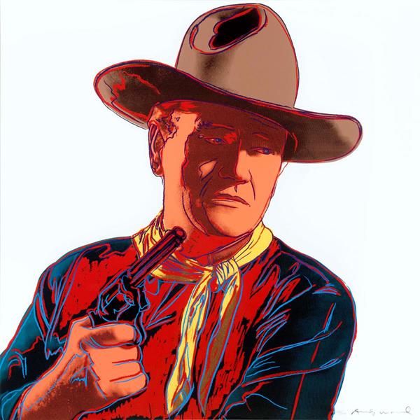 Andy Warhol, John Wayne (from Cowboys and Indians), 1986, Screenprint, Courtesy of Jack and Valerie Guenther.© 2017 The Andy Warhol Foundation for the Visual Arts