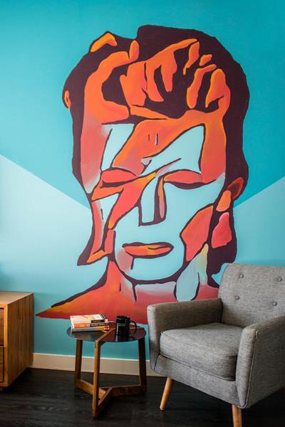 NU Perspectives David Bowie Mural by John Fisk at NU Hotel Brooklyn

 