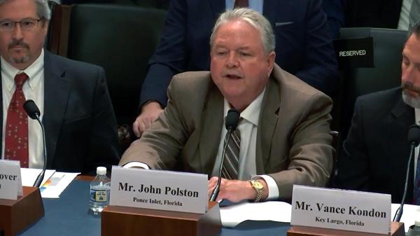 SSA member John Polston testifies before the House Natural Resources Subcommittee on Water, Power and Oceans today. (Photo: House Natural Resources Committee/YouTube)