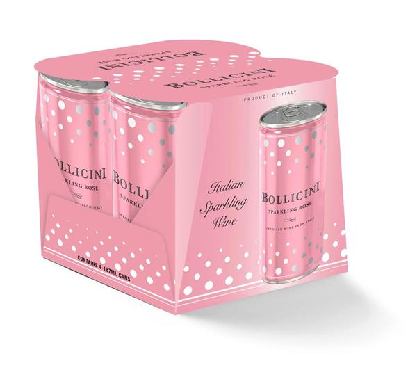 Bollicini Sparkling Rose - 4-pack Front