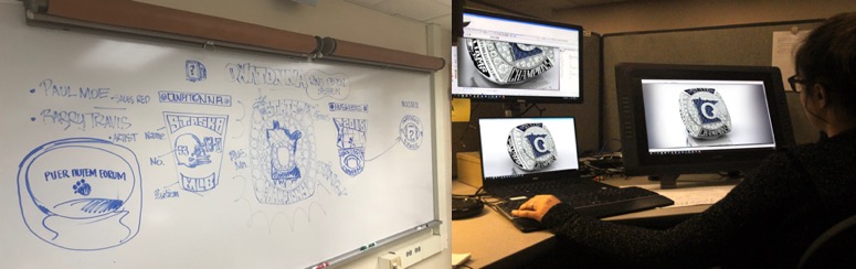 A team of Jostens artists and engineers transform players' ideas into a final championship ring design.