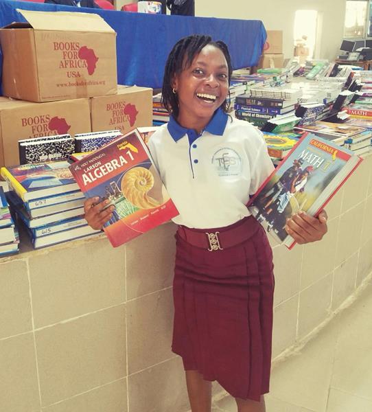 Books For Africa ships high quality, relevant materials to schools and libraries across the African continent.

(photo credit Sierra Leone Book Trust)
