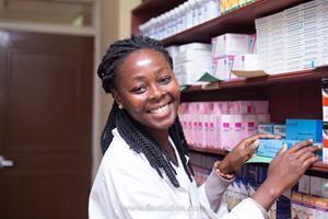 Sanford World Clinic pharmacist in Ghana.