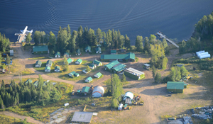 Aerial view of the Springpole Gold Project Camp