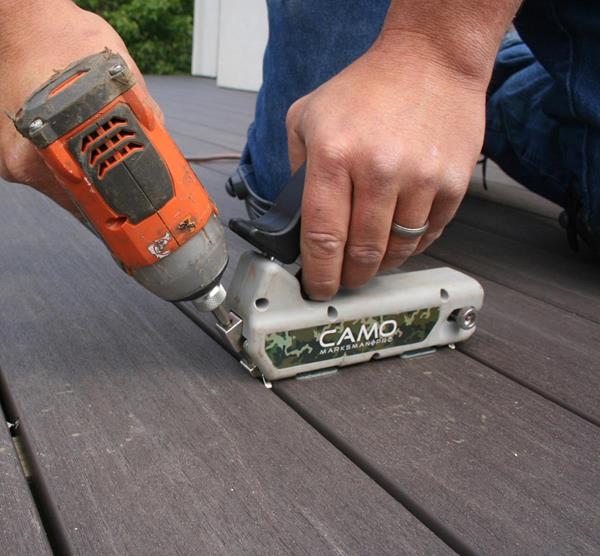 National Nail's CAMO supports NADRA's Deck Safety Month(R) to provide tips to keep decks safe.  With the strongest fasteners on the market, National Nail features face fasteners, clips and the revolutionary CAMO Edge Fastening (shown here) that drives the fastener into the side of the boards and the joist for added stability.