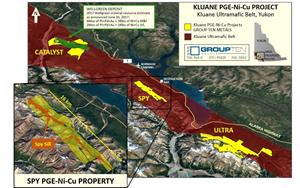 Spy Property within Kluane PGE-Ni-Cu Project