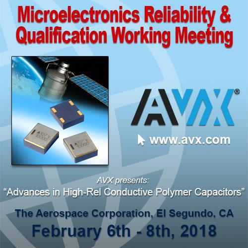 AVX to Present Paper on Advances in High-Reliability Conductive Polymer Capacitors at MRQW 2018