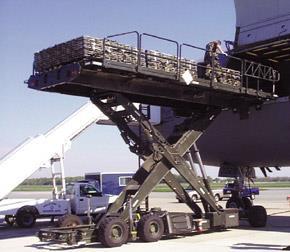 The Halvorsen Loader is a rapidly deployable, high-reach mechanized aircraft loader that can transport and lift up to 25,000 pounds of cargo and load it onto military and civilian aircraft. U.S. Air Force photo
