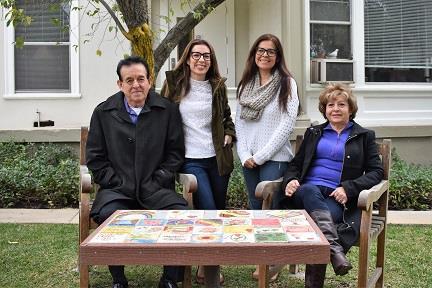Left to right: Adrian Higueros, Waleska Higueros, Elba Higueros, and Leticia Higueros.  The family donates to Hillsides Adopt-A-Family holiday program each year in honor of their daughter and sister, Rosario, who worked at Hillsides.  Hillsides is a Southern California foster care and mental health charity. 