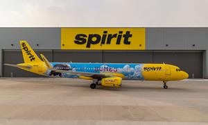 Spirit Airlines Livery Featuring Disney's 