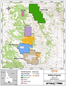 Oakley Project Land Tenure map