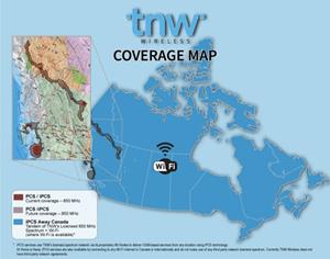 TNW Wireless Network Coverage Map
