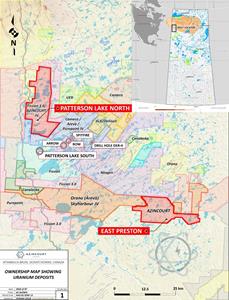 Figure 3: Project Location & Surrounding Projects – Western Athabasca Basin, Saskatchewan, Canada