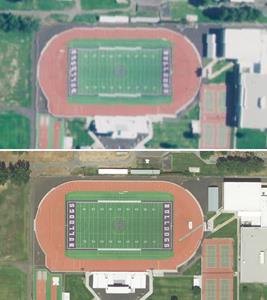 Hermiston High School's football field, Hermiston, Oregon.