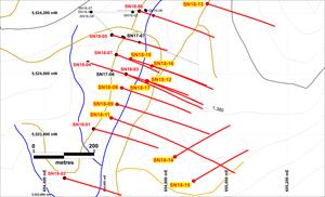 Plan Map of South Zone Drilling