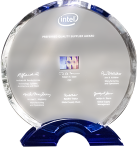 Intel 2018 Preferred Quality Supplier Award
