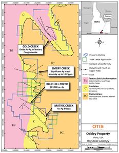 Oakley Project - Regional Geology map