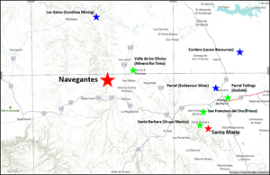 Navegantes Nearby Major Mines and Development Projects